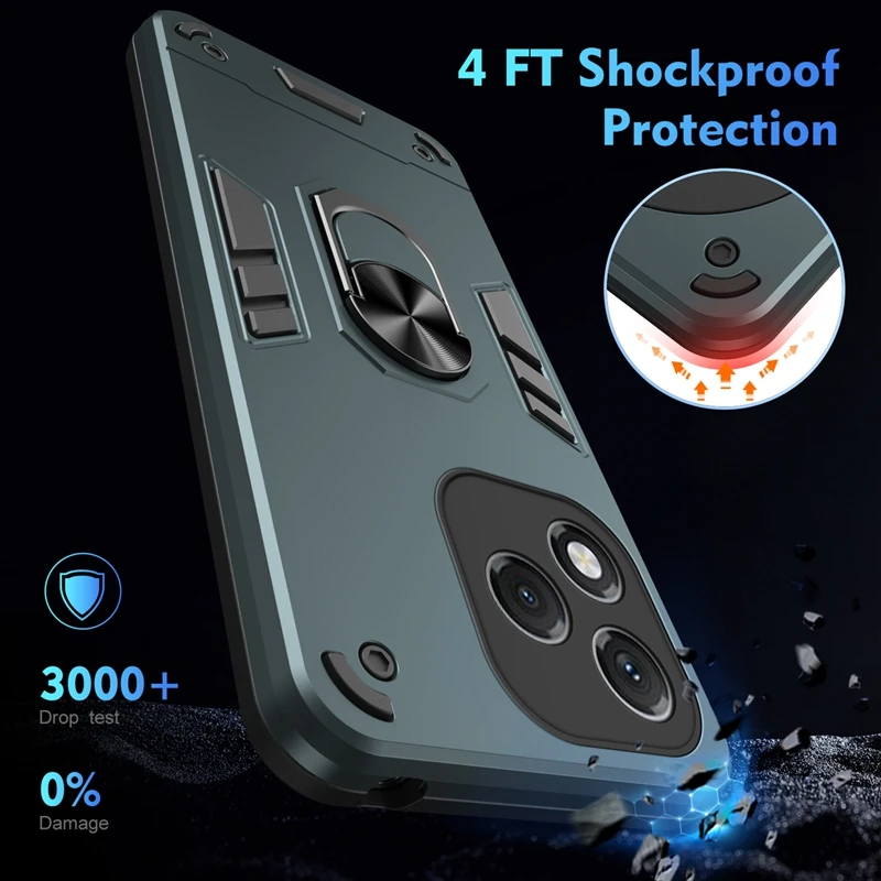 Für Honor 400 Pro 5G Fall Rüstung Stoßfest Objektiv Schützen Fällen Für Honor400 Lite 200 300 Pro Finger Ring halter Magnetische Abdeckung