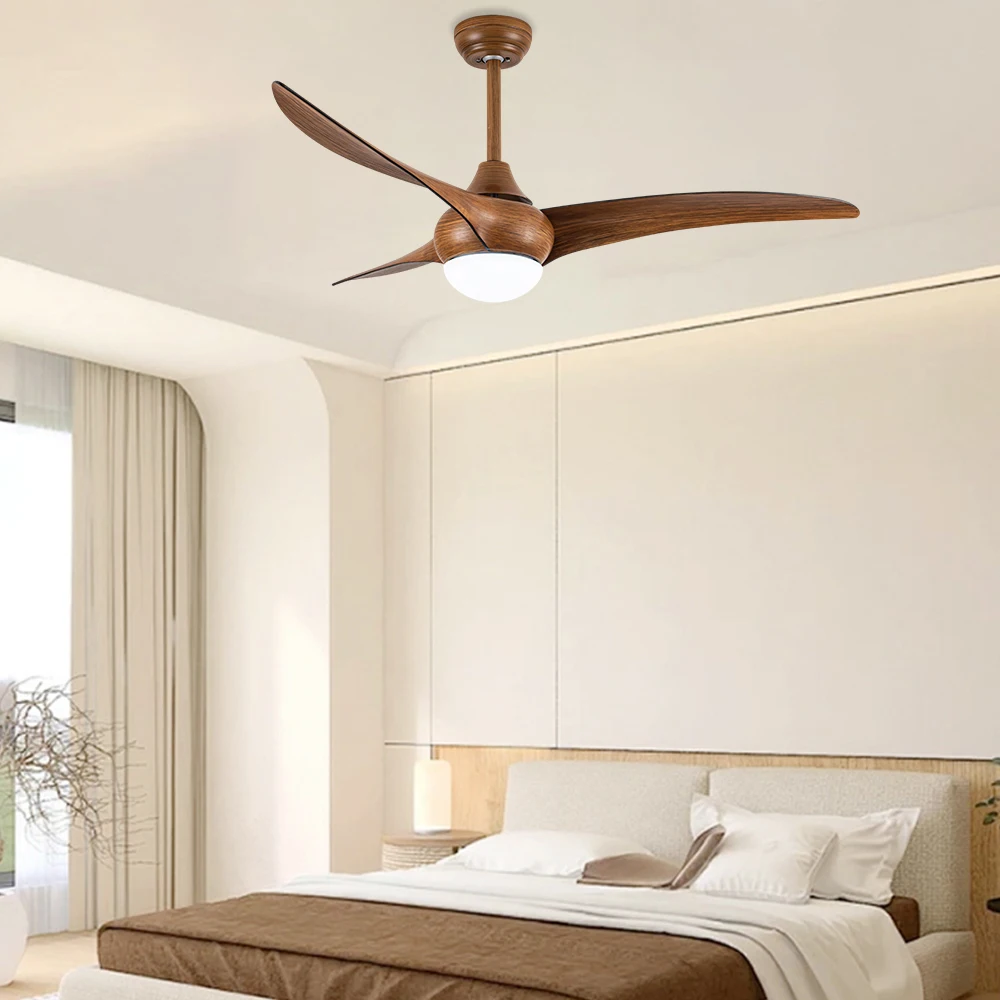 Remote Control Ceiling Fan LED Lamp Dimmable 3000-6500K Smart Silent Converter Base Living Room