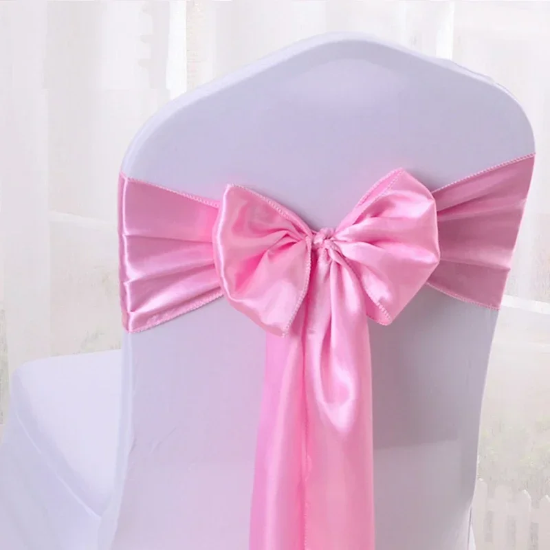 Satin Chair Sash Band Wedding 15x270cm Quality Bow Tie Birthday Party Hotel Show Decoration Wholesale Shiny Nice Look Design