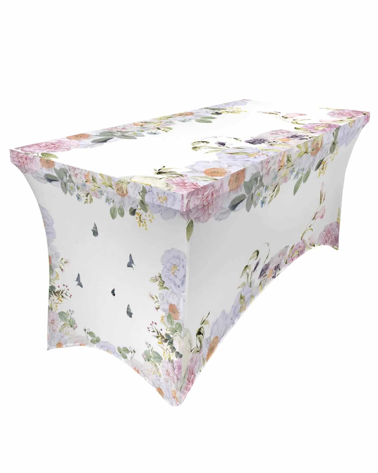 

Юбка для стола с акварельными цветами и бабочками, свадебное украшение, юбка для стола, чехол для десерта, домашний декор