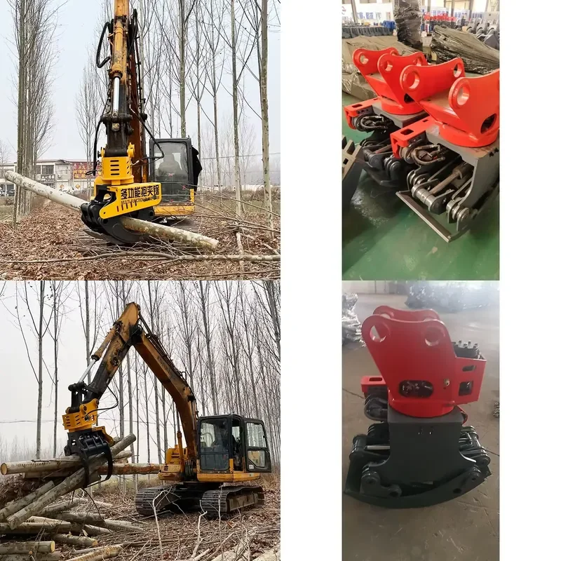 Excavator Attachments Rotary Claw Grab for Wood Grabbing and Felling All-in-one Machine
