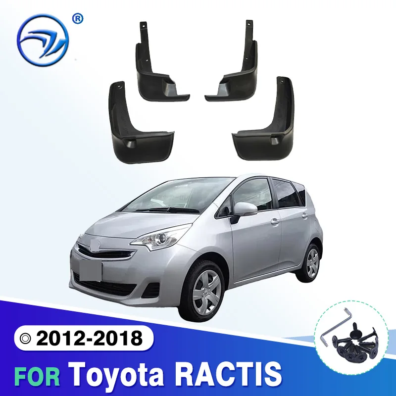 For Toyota RACTIS 2012-2018 2013 2014 2015 2016 2017 Fender Mudflaps Splash Guards  Mudguards Mud Flaps car Access