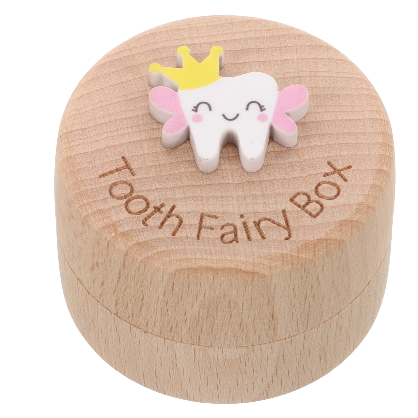 

Cartoon Baby Tooth Box Kids Lost Teeth Holder Sturdy Wooden Saver Lightweight Storage Container Childhood Memories Kids Teeth