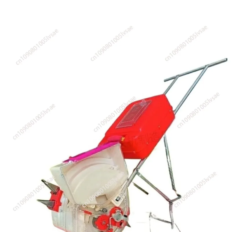 Randomly send colorsHand Push Seeder Fertilizer Spreader, 2-in-1 Corn Sowing & Fertilizing Machine for Farm Use