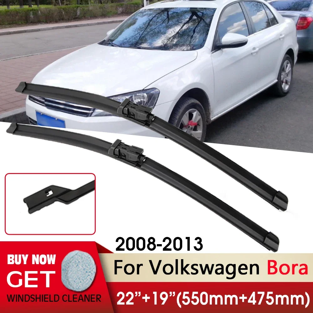 

Car Wiper Front Wiper Blade 22"+19" For Volkswagen Bora 2008-2013 Front Windscreen Wipers Auto Accessories