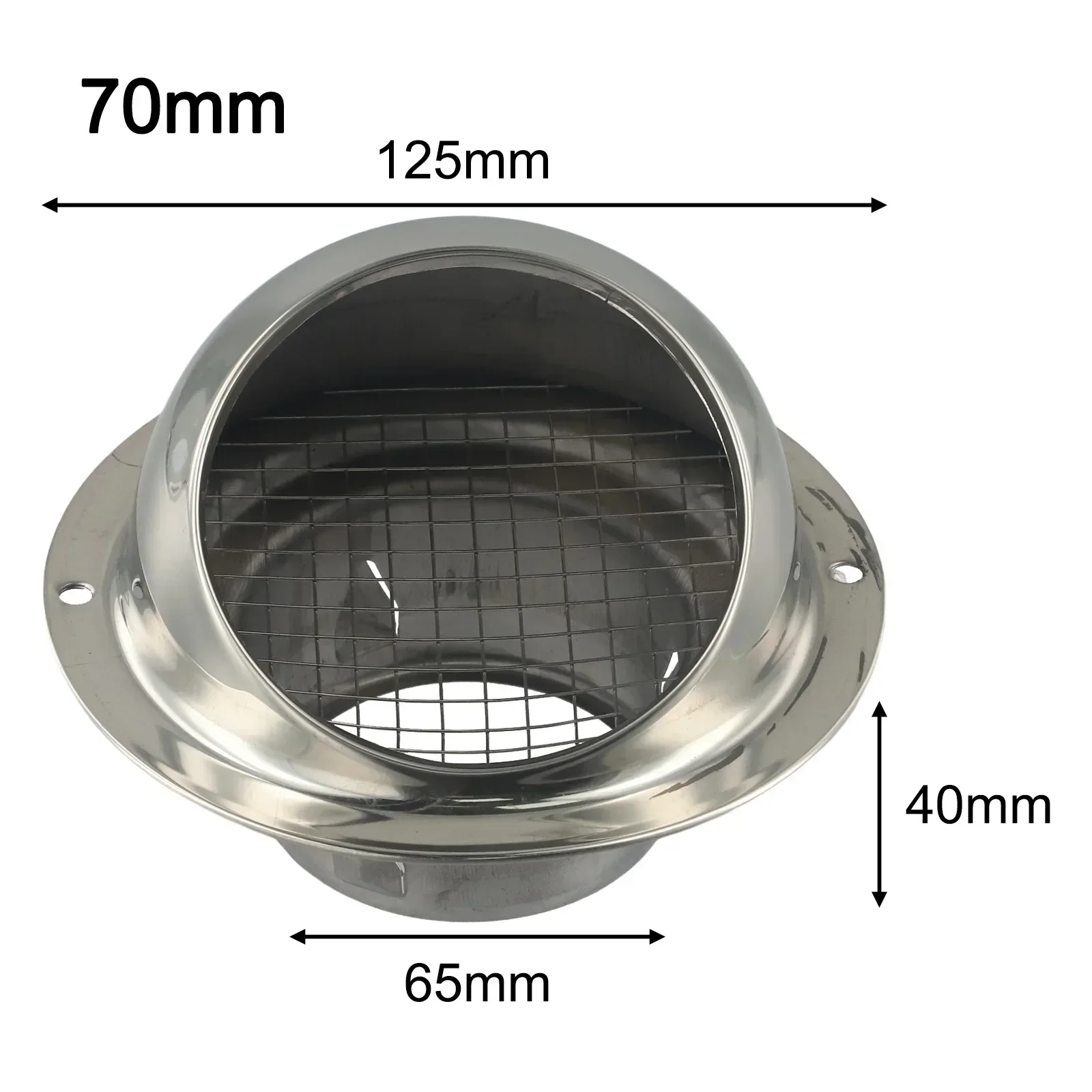 

External Extraction Vent Round Brushed Grille Easy Installation Fine Mesh Design Insect-proof Grilles Range Hood Extractors