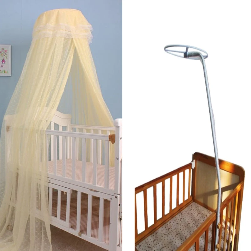 Crib Canopy Mosquito Net Stand Holder Set Adjustable Clip-On Crib Canopy Holder Rack Mosquito Net Accessories 0 12 Months