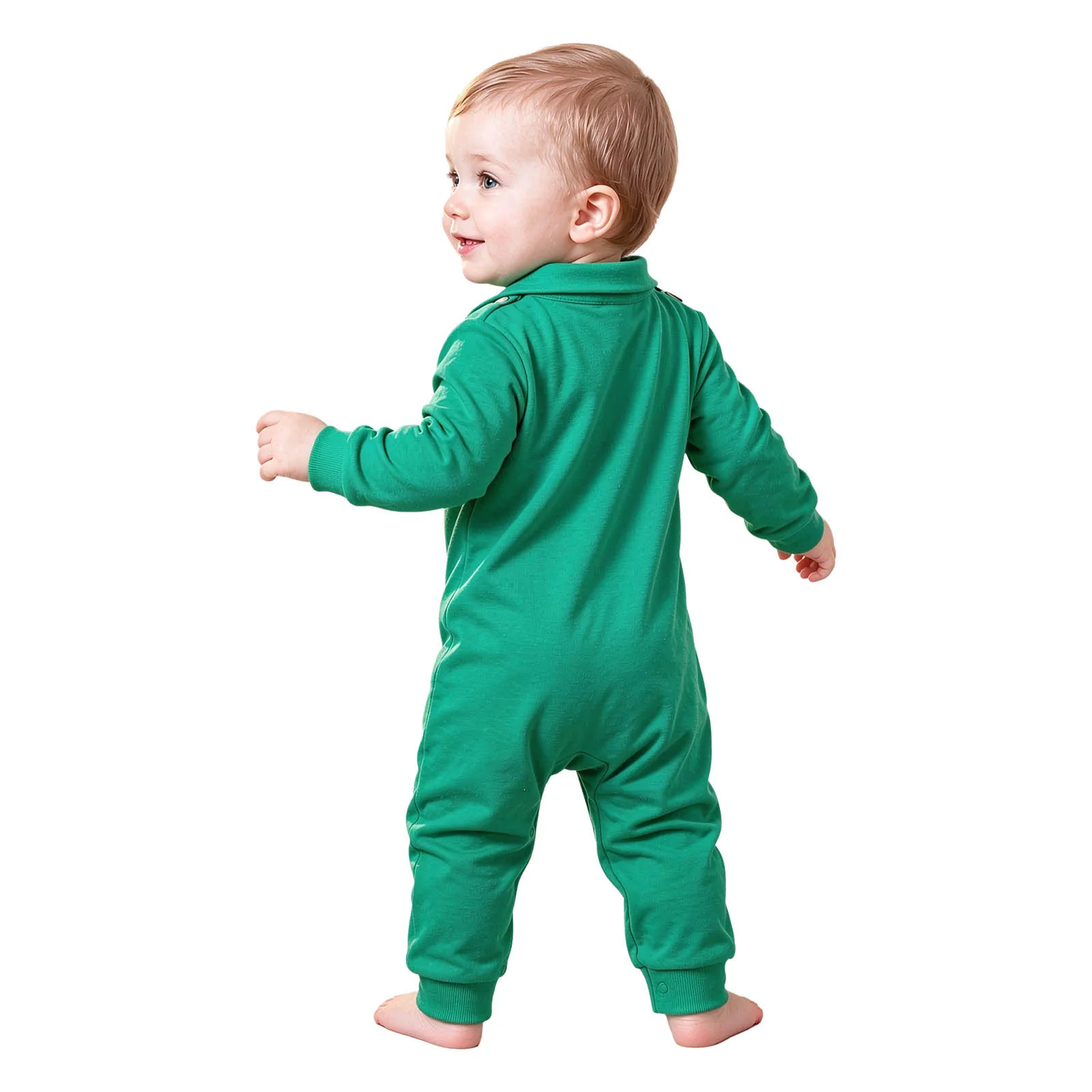 Baby Boys Christmas Plaid Rompers Bowtie Turn-down Collar Long Sleeve Press Button Jumpsuit for Festival Wedding Birthday Party