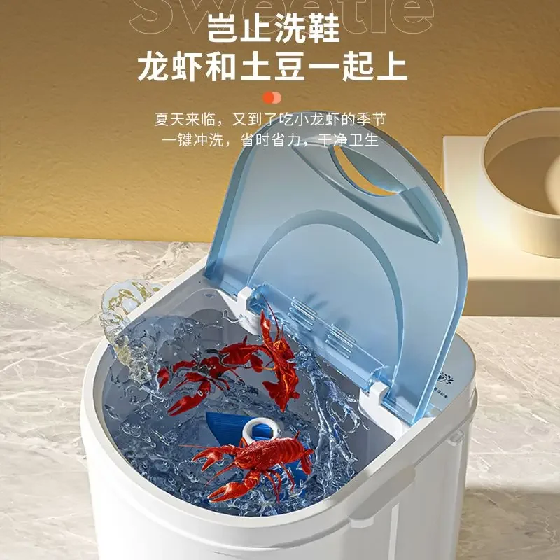 Mesin Cuci Mini Semi-otomatis Rumah Tangga, Mesin Cuci Sepatu Ember Tunggal Anak Bayi Kecil, Pakaian Dalam dan Kaus Kaki