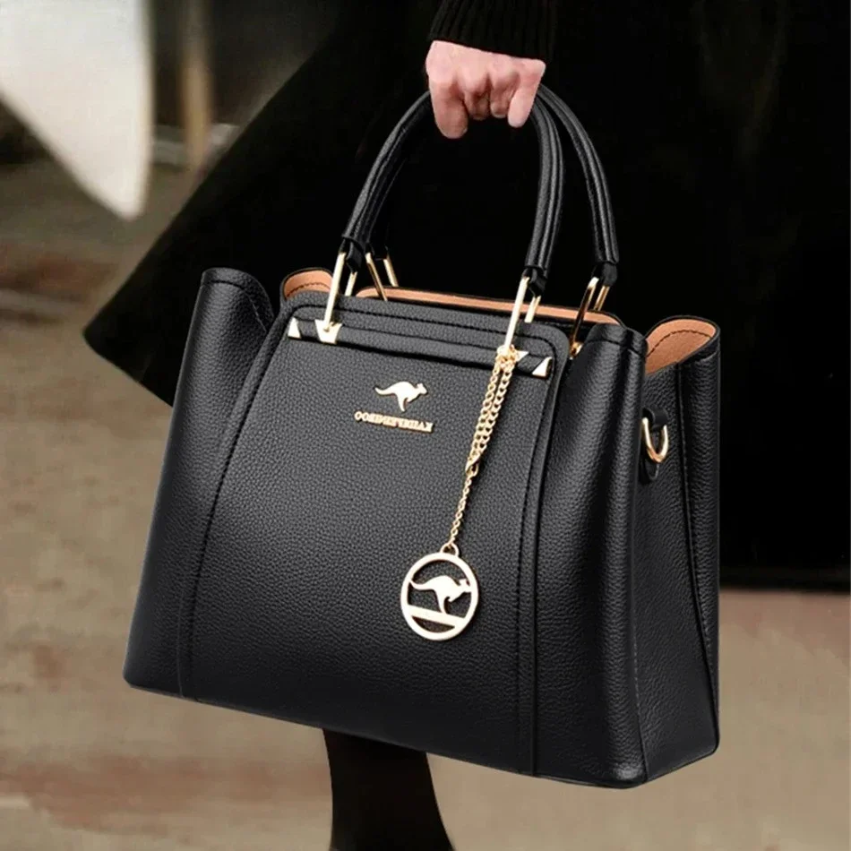 2026 Luxury Women Designer 3 Layers Shoulder Crossbody Sac Ladies Large Capacity Leather Handbags Shopper Brand Messenger Totes