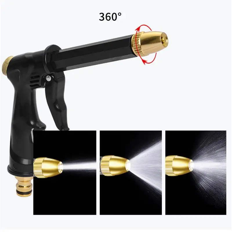 Adjustable Auto Watering Nozzle High-Pressure Metal Watering Wand Garden Watering Car Wash Wand Car Wash Supplies