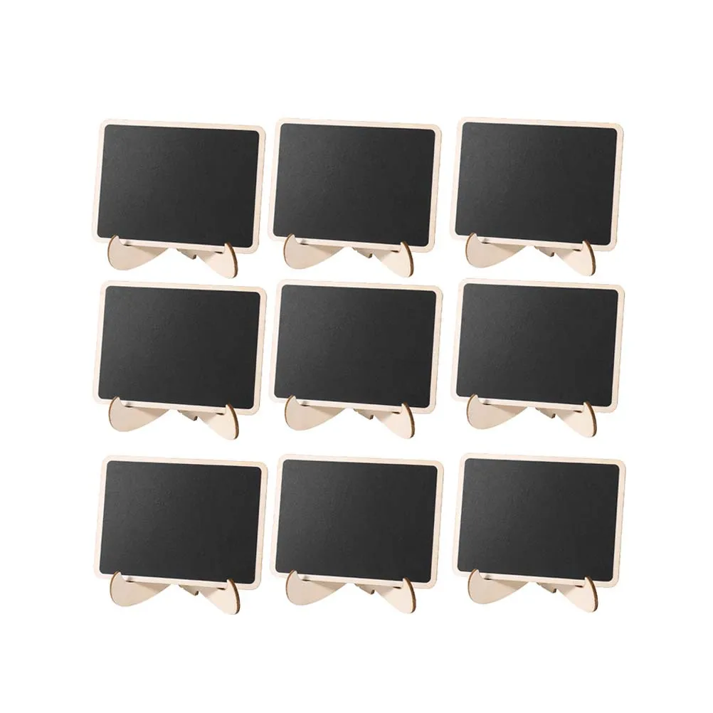 12Pcs Message Small Blackboard Wood Chalkboard with Stand for Dinner Party Buffet Labels Kids Crafts Christmas Table Decor Place