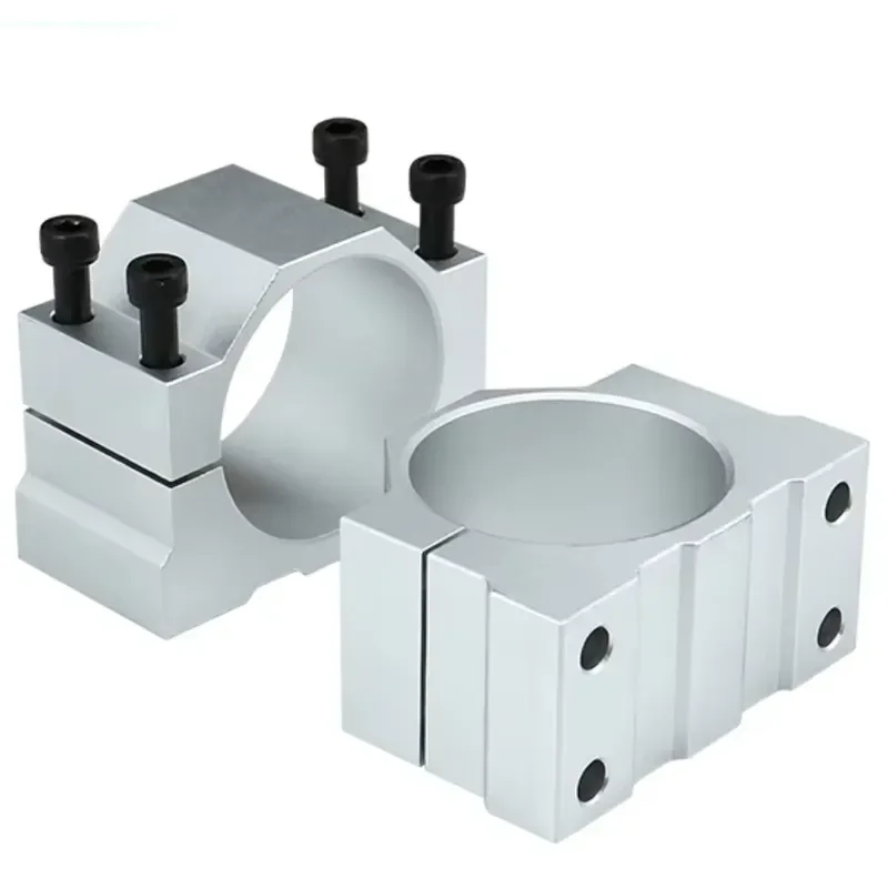 CNC Spindle Motor Bracket 65mm 80mm 100mm 125mm Aluminum Alloy Single Side Mount for Woodworking Machinery High Precision