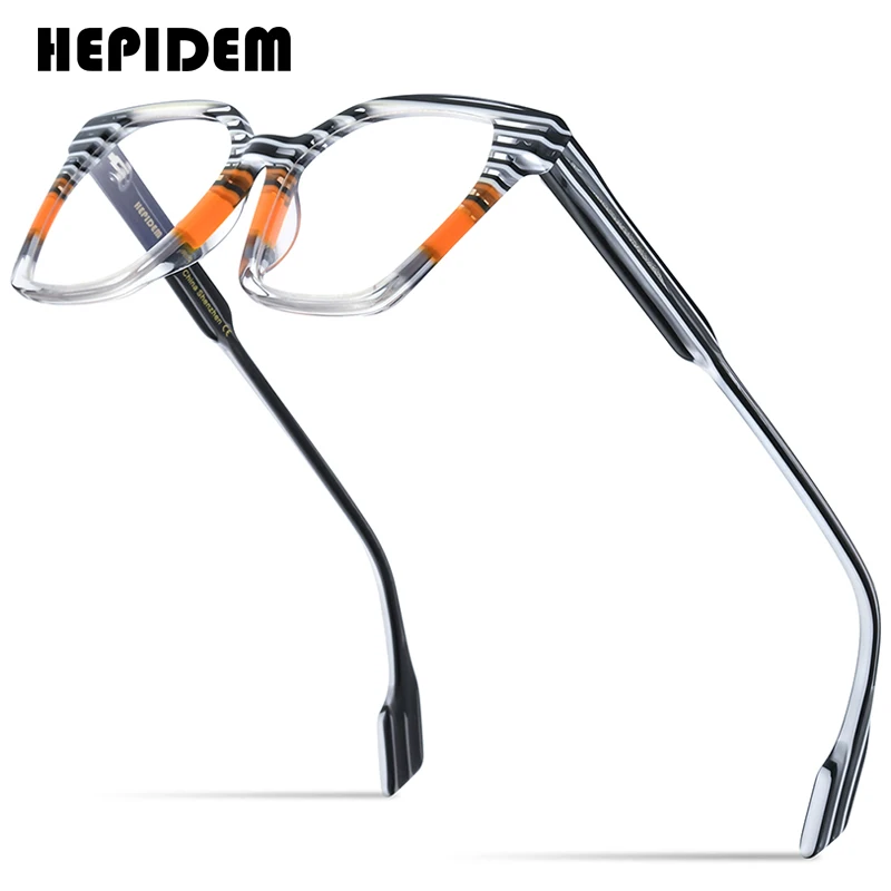 

HEPIDEM Multicolor Acetate Glasses Frame Men Retro Square Eyeglasses Women Optical Spectacles Eyewear 9252