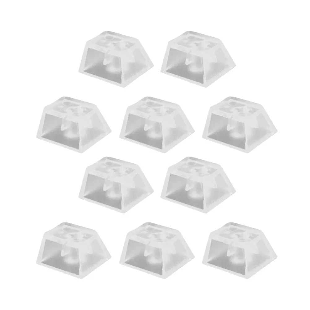 10Pcs Translucent Keycap for Mechanical Keyboard Transparent Crystal Blank Keycap Cover Smooth Surface Rgb Backlight Compatible