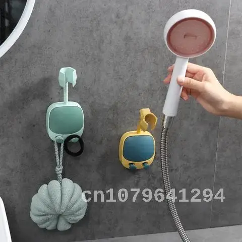 Universal Showerhead Mount Wall Mounted Suction Cup Base Adjustable Bathroom Rack Bracket Head Rotation