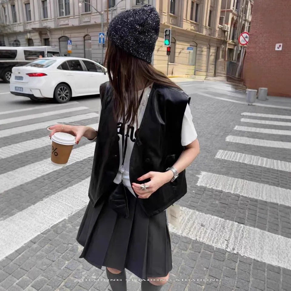 

Vests Waistcoats Thin Womens Vest Japanese Spring Cashmere Lined Waistcoat Elastic Comfortable Morning Gentle Elegant Softy Sexy