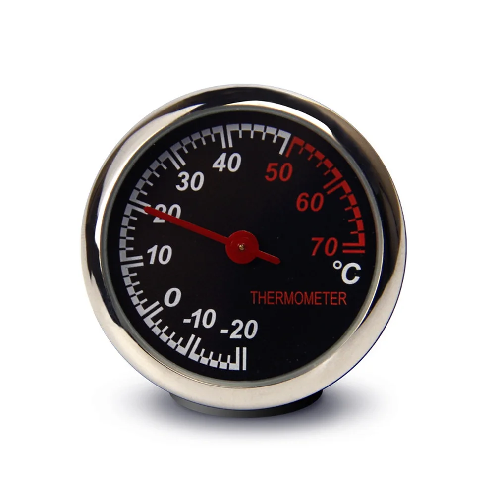 

Vehicle Interior AS Shown Car Thermometer Steel Glass Construction Gauge Dashboard Gauge Dual Temperature Humidity