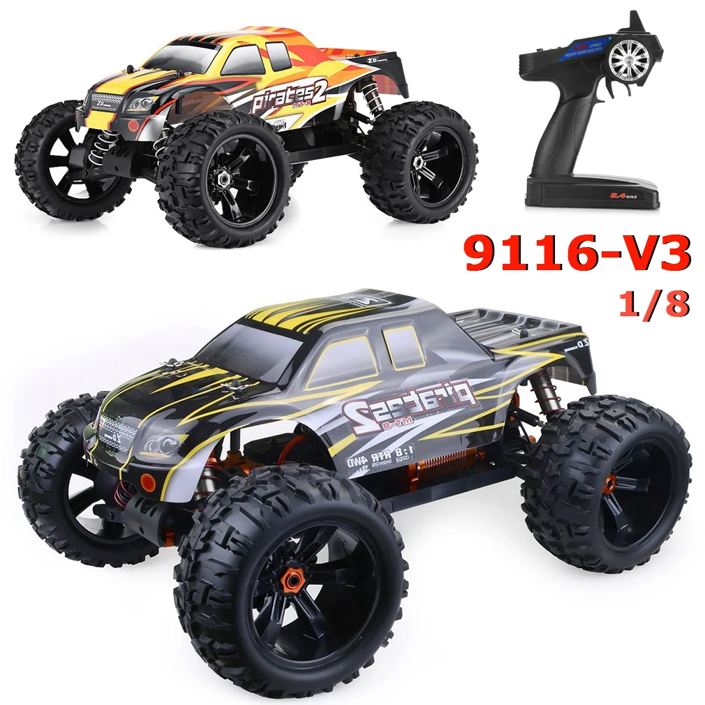

1/8 ZD Racing 9116-V3 4WD Бесщеточный электрический монстр-трак с металлическим каркасом Бесщеточный высокоскоростной альпинистский внедорожник RTR RC Car