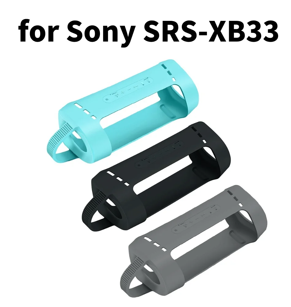 Soft Silicone Carrying Pouch Portable Foldable Waterproof Protective Cover Shock Proof Speaker Protective Case for SONY SRS-XB33