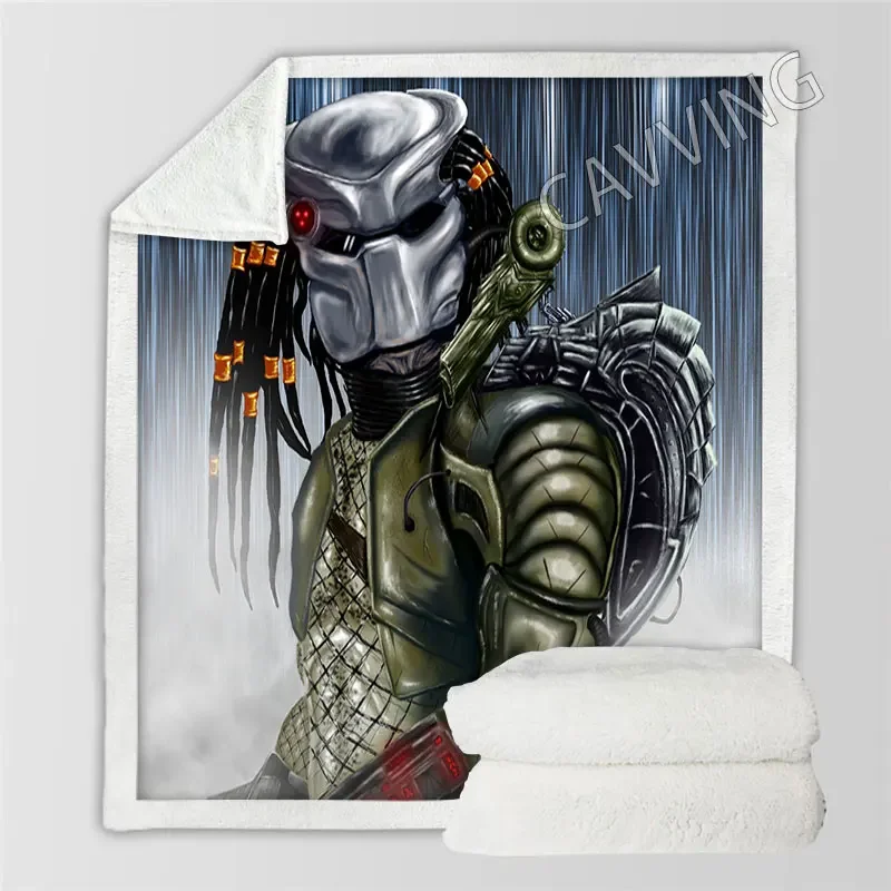 

The Predator 3D Printed Sherpa Blanket Rectangle Blanket Home Textiles Fleece Wearable Blanket Throw Blankets Home Decor