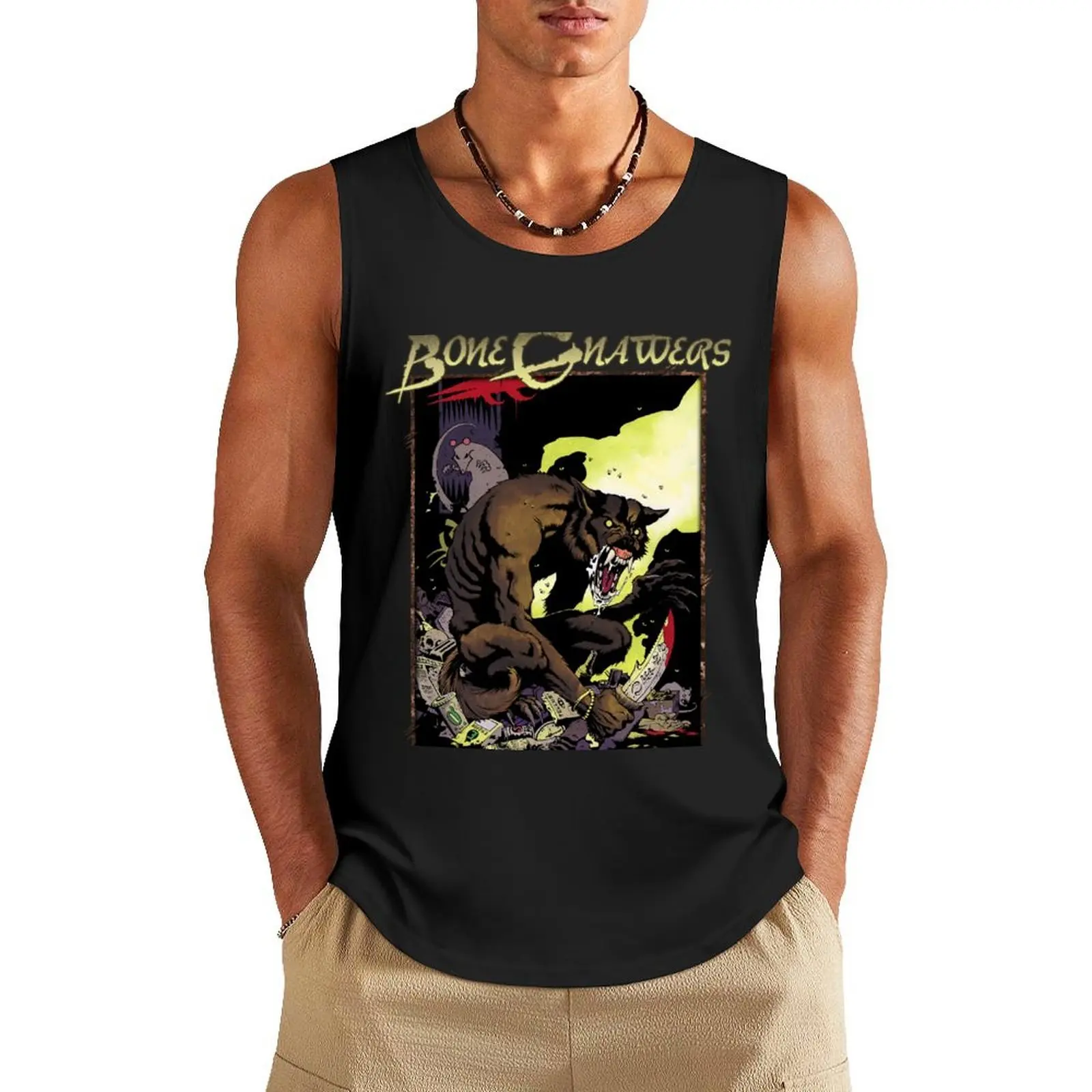 

Apocalypse Tribe: Bone Gnawers Revised Tank Top Мужские топы футболка мужская Мужская спортивная футболка
