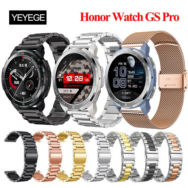 Bracelet Metal Band For Honor Watch GS Pro Stainless Steel Band Strap For Honor Watch GS Pro Correa GS 3 Replacement Wristband