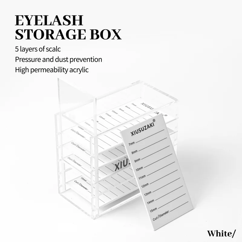 Boîte de rangement pour faux cils, palette transparente à 5 couches en acrylique, présentoir, outils de maquillage pour Extensions de cils