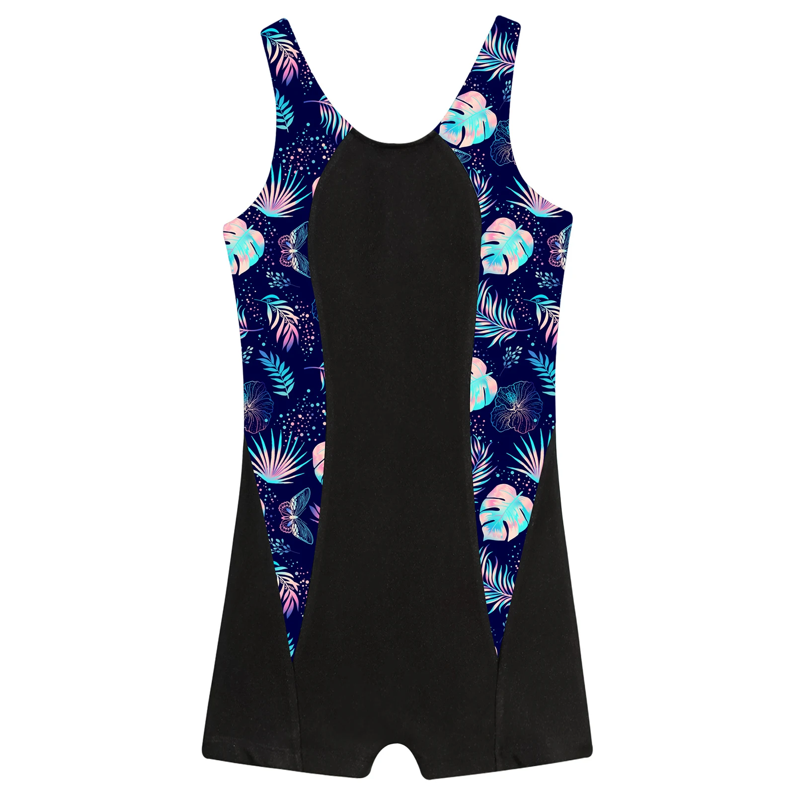 Children Sleeveless Print Sports Bodysuit Swimsuit Quickly-dry Sun Protection Swimwear Rash Guard Pool Beach Surfing Bating Suit