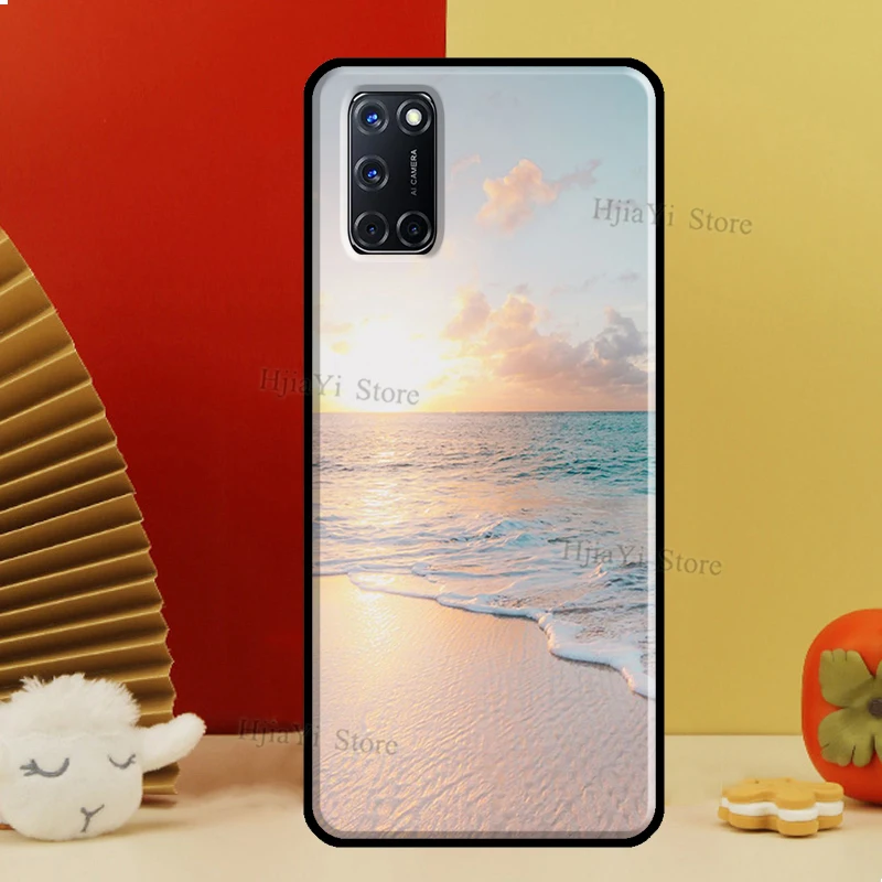 Summer Beach Ocean Waves Case For OPPO A74 A94 A54 A53 A57 S A5 A9 A15 A52 A72 A17 A77 A78 A91 A93 A16 A76 A96 Coque