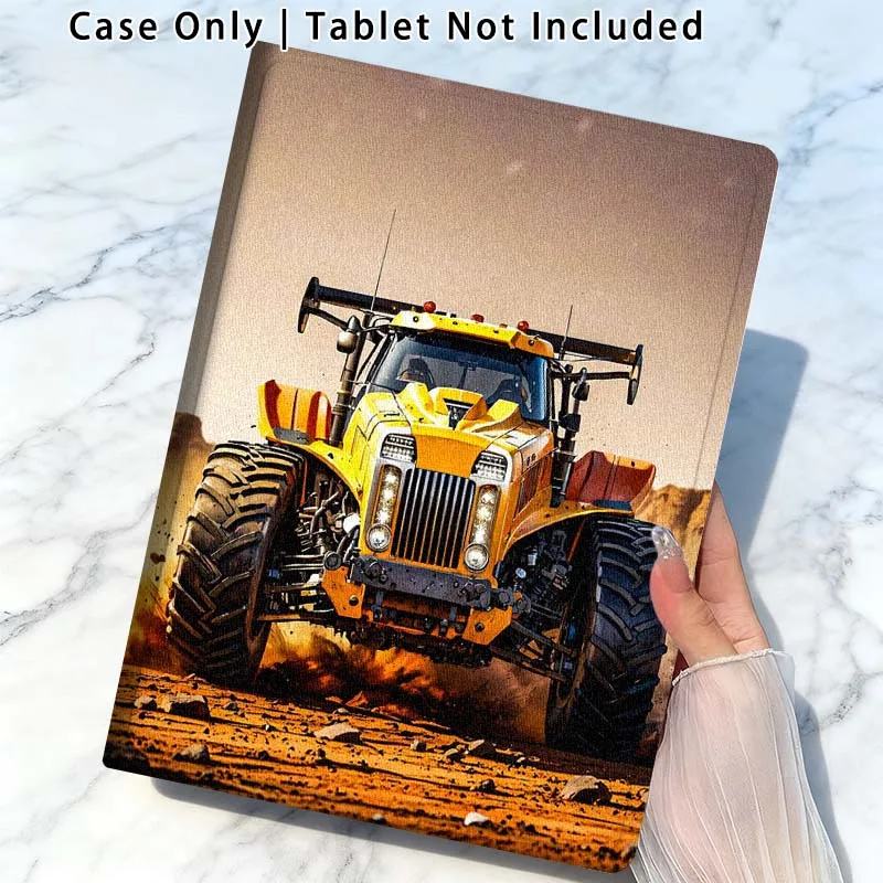 Tractor Pattern For Xiaomi Poco Redmi Pad 2 4 5 6 6S 7 7S SE Pro Ultra Max 14 11 8.8 11.2 12.5 Inch Tablet Case