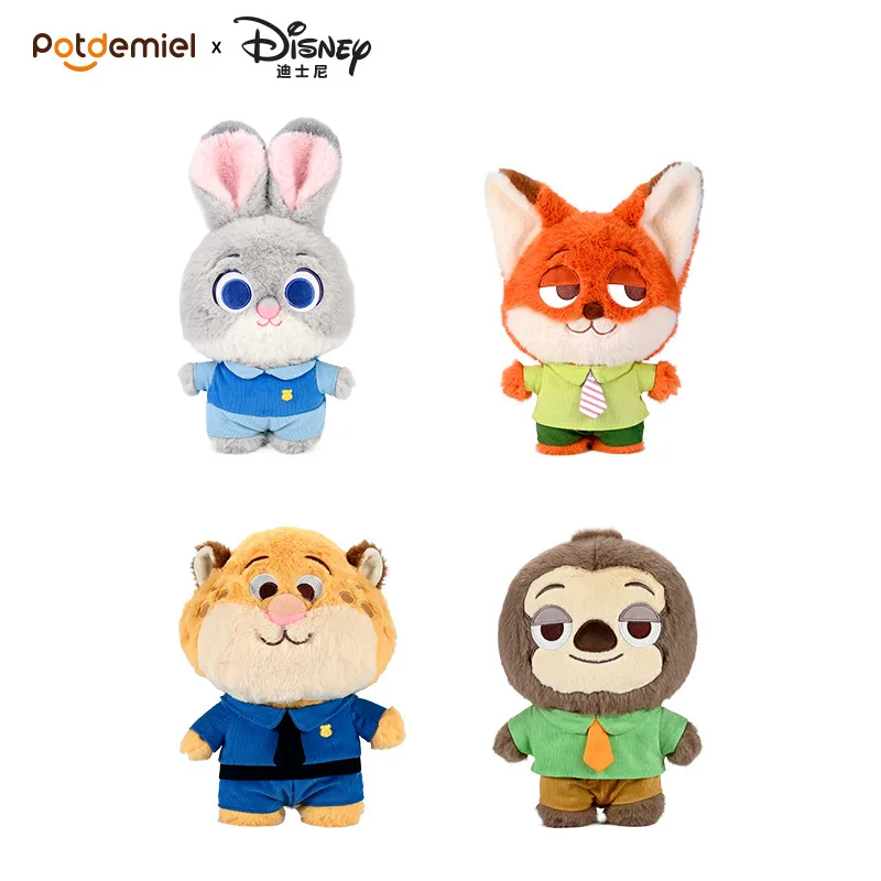 

Latest 25cm Disney Zootopia Official Plush Set Judy Hopps & Nick Fox Double Character Keychain with Pendant Cute Gift for Fans