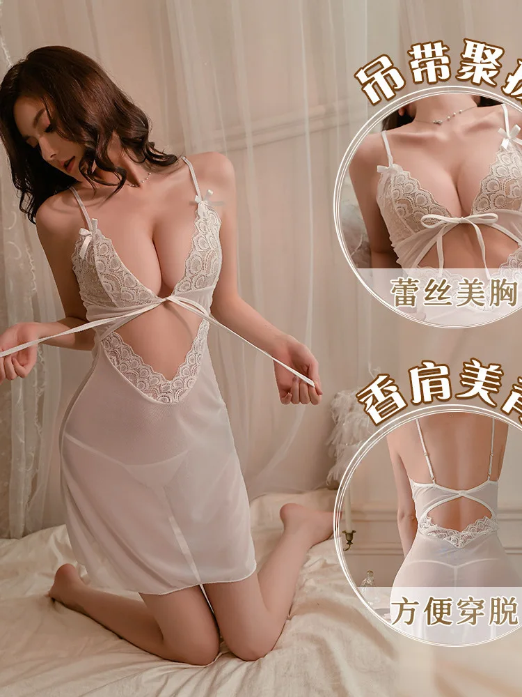 여성용 섹시한 로우 칼라 백리스 레이스 메쉬 쉬어 슬링 원피스, 속이 빈 허리 슬림 랩 힙, 짧은 원피스 UBYA, 2025 신제품