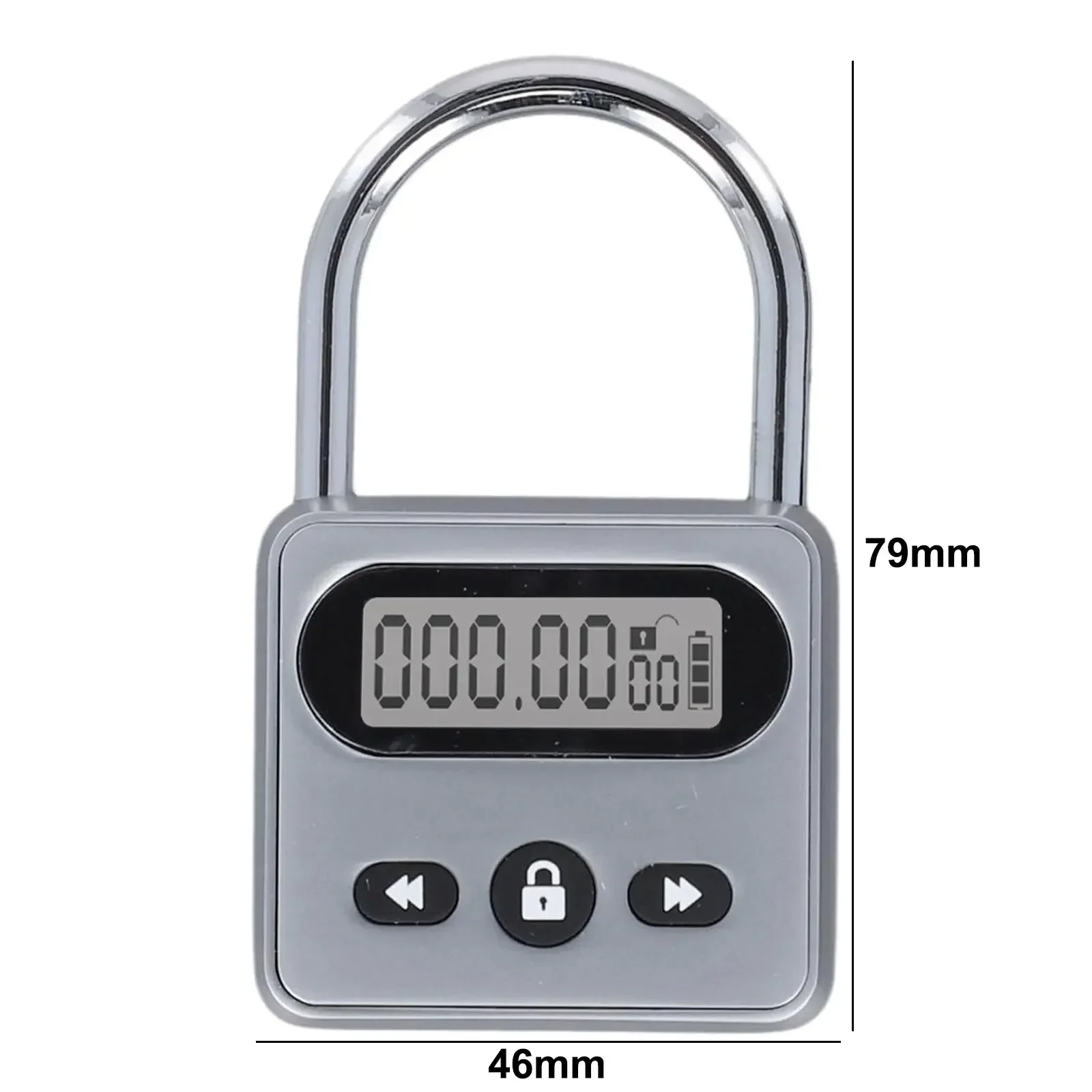 Smart Time Lock LCD Display Time Lock Multifunction Travel Electronic Timer Temporary Timer Padlock 999 Hours Max Timing