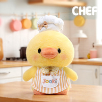 Cute Stuffed Toys Yellow Duck Chef's Cap Plush Duck Toys Fun Duck Doll Kawaii Animal Room Decor for Parties Perfect Gift for Kid