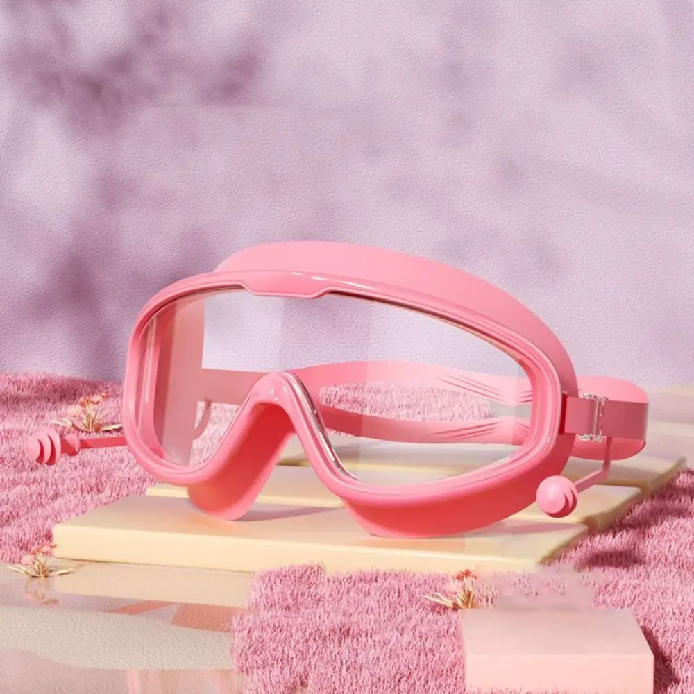 

Swimming Accessories Large Frame Swimming Goggles Anti-fog HD Swim Training Glasses Wide View with Earplugs Diving Eyewear Pool