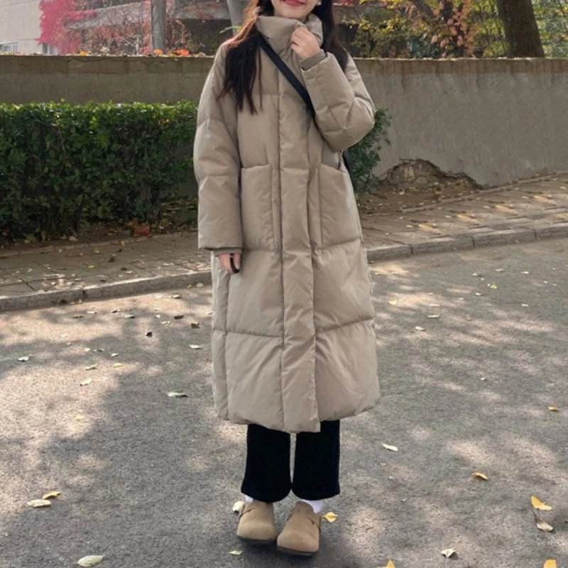 Bread-style Padded Down Cotton Jacket for Women, Winter Mid-length Thick Cotton Coat, New 2025 Model