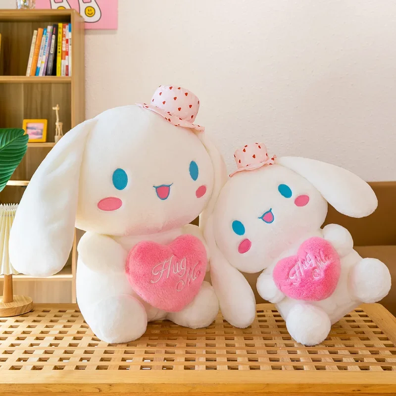 Sanrio Cartoon Pelúcia Bonecas Recheadas para Crianças, Figura Anime, Kawaii, Bonito Cinnamoroll, Cão Oelhudo Grande, Brinquedos Grandes, Presentes de Aniversário