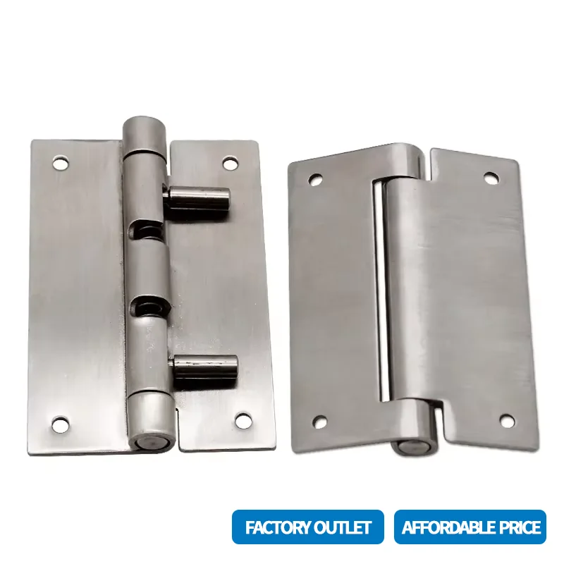 (4 Pieces) Flat Adjustment Elastic Square Butterfly Hinge Symmetrical Release Spring Hinge Pin 304 Stainless Steel