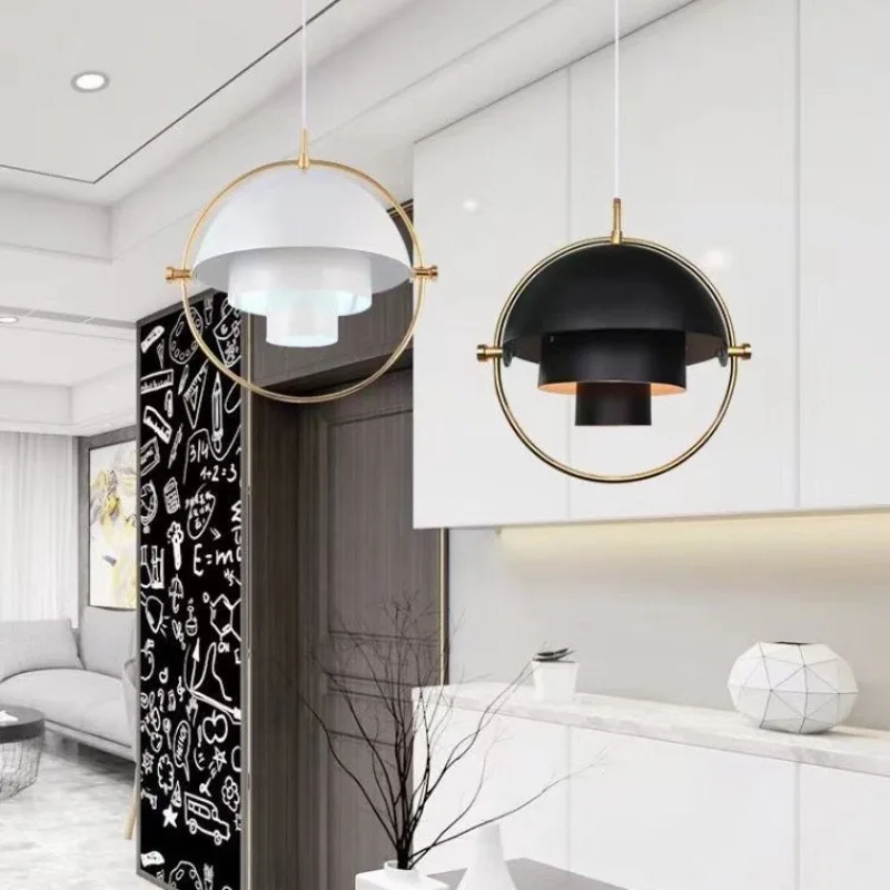 Danish Rotating Gubi Metal Helmet Pendant Bar Restaurant Modern Designer Bedroom Bedhead Iron Decorative Light