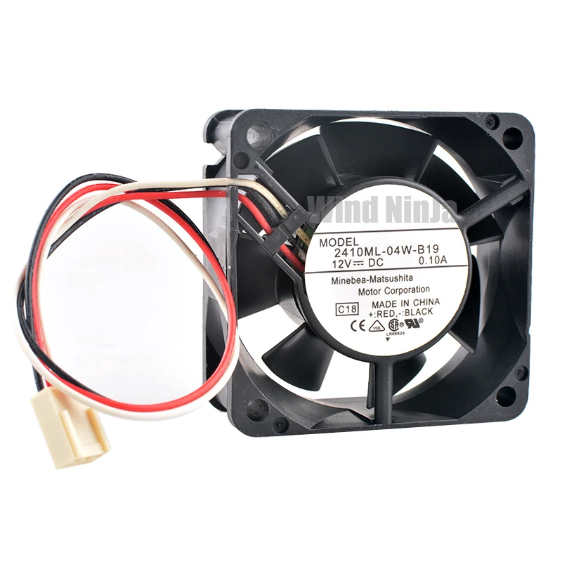 

2410ML-04W-B19 6cm 60mm fan 60x60x25mm DC12V 0.10A 3pin Quiet cooling fan for chassis CPU power supply