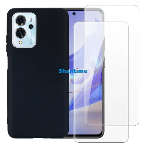 부드러운 케이스 + 강화 유리 화면 보호기, ZTE 블레이드 V40 Pro, 9046, V70 5G 용, 전신 보호, 2 팩