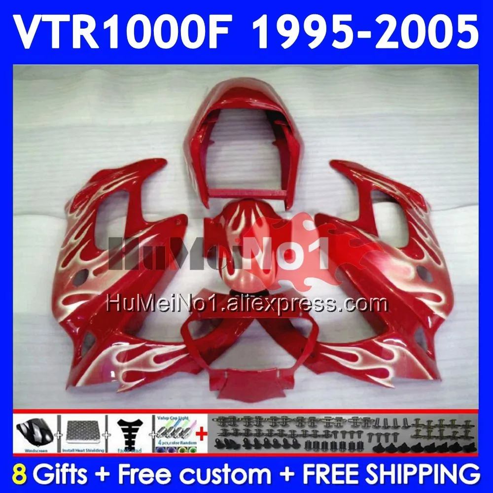 SuperHawk For HONDA VTR1000F Red white VTR1000 67No.193 VTR 1000 F 1000F 1995 1996 1997 1998 1999 2000 01 02 03 04 05 Fairing