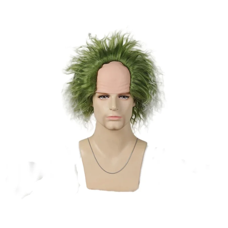 in stock Anime Men Black and White Striped Suit Scary Halloween Costumes Wig Tie Shirt for Cosplay Party om[8