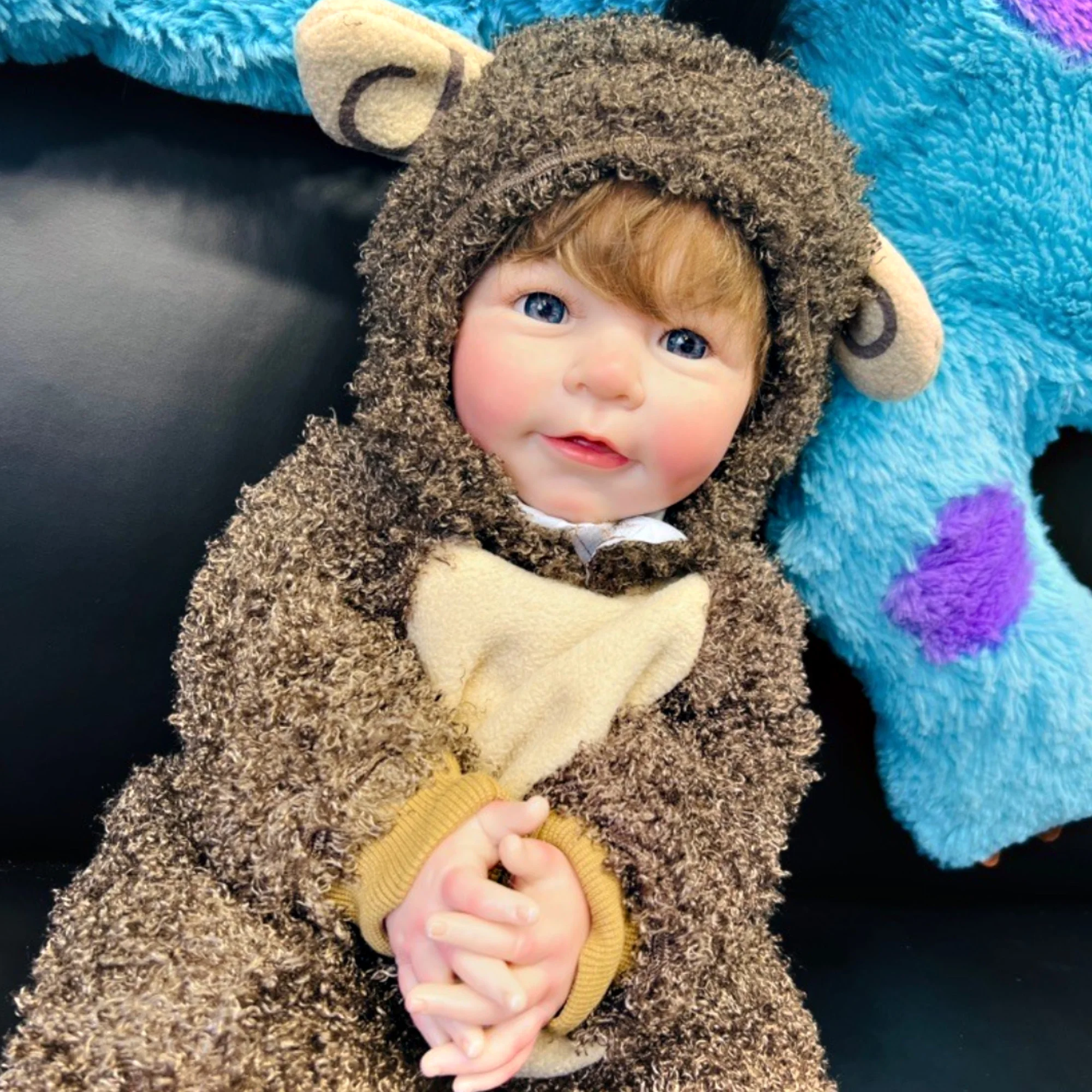 55 cm kuschelige Lisa Bebe Reborn 3D bemalte handgemachte lebensechte realistische Reborn-Puppen Bonecas Infantil Meninas