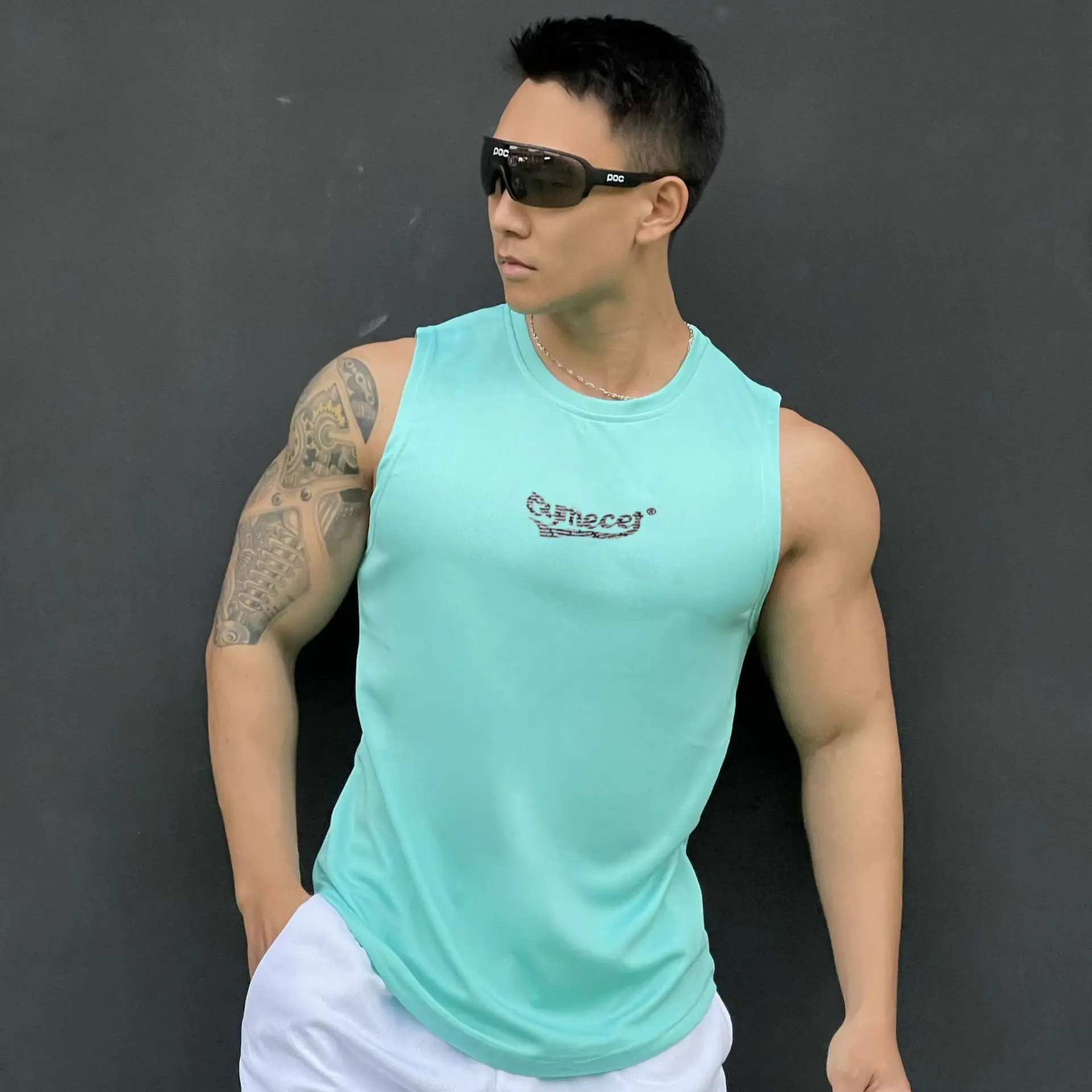 New Men\'s vest casual sports T-shirt Fitness training basketball Tank top Gym t-shirt man summer quick-dry Men\'s clothing Top