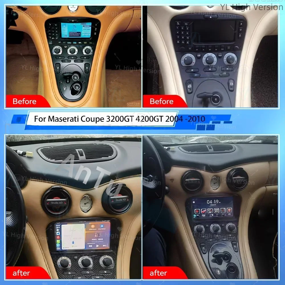 8'' Touch Screen For Maserati coupe 3200 GT 4200 GT 2004-2010 Multimedia Player Android13 Auto GPS Navi Wireless Carplay Unit 4G