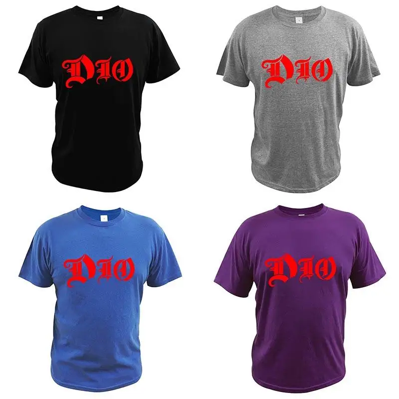 Dio.Band Ätherisches T-Shirt Heavy Metall Band Ronnie James Dio Hipster Casual Kurzarm Weiche Sommer 100% Baumwolle Top EU Größe