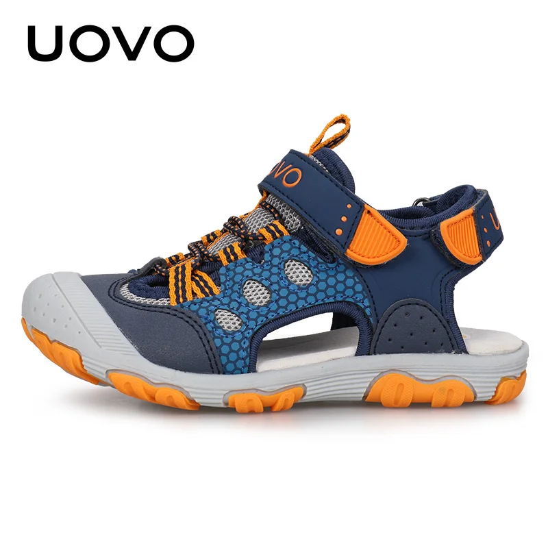 UOVO New Arrival Children Fashion Footwear Soft Durable Rubber Sole Kids Shoes Comfortable Boys Sandals With #24-34