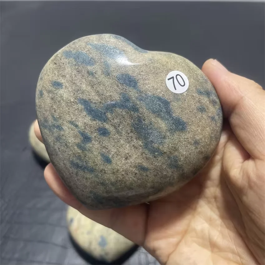 Natural K2 Crystal Jasper Heart Shaped Worry Stone Polished Gemstone Love Pocket Chakra Stones for Balancing Reiki Healing